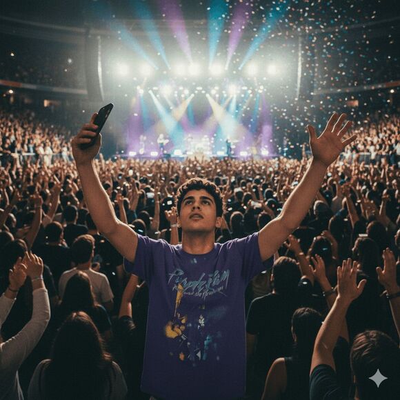 Prince and the Revolution Purple Rain Shirt Adult 2XL Rock Retro Graphic Tee - Picture 5 of 5